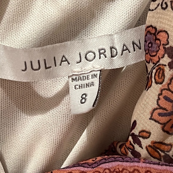 JULIA JORDAN V Neck Paisley Fit and Flare Dress Size 8. NWT - Picture 9 of 11